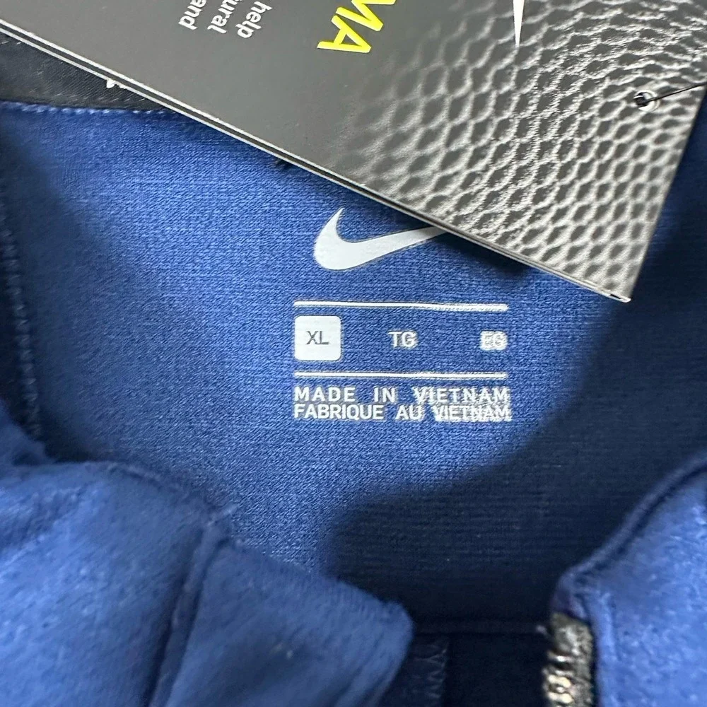 Nike Golf Pullover Mens Size XL Blue Therma Fit 1/4 Zip Long Sleeve NEW